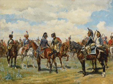 LES DEUX AMIS Ernest Meissonier Academic Military War Oil Paintings